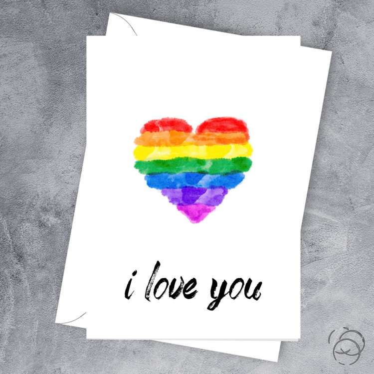 I Love You Pride Heart Card