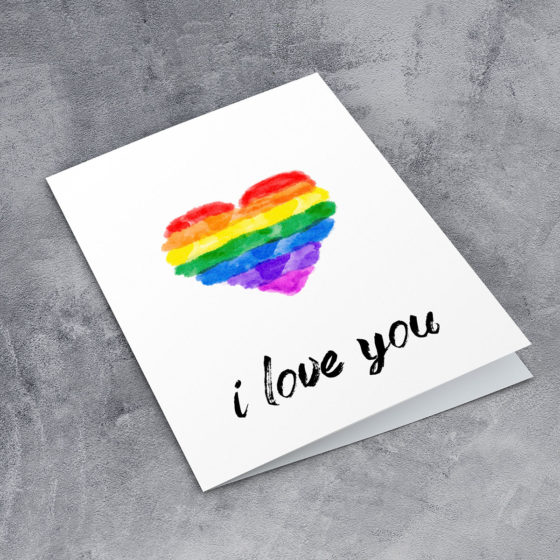 I Love You Pride Heart Card - Image 2