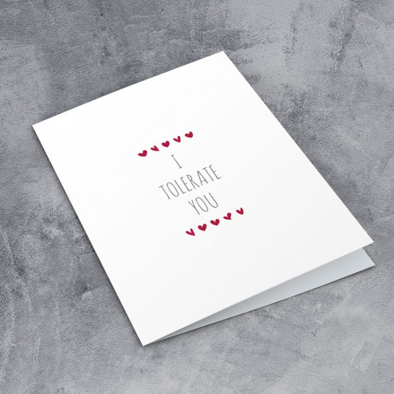 I Tolerate You Card - Image 2