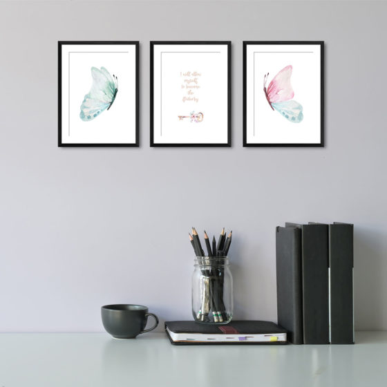 I Will Allow Myself To Become The Flutterby Trio Prints - Image 2
