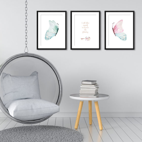 I Will Allow Myself To Become The Flutterby Trio Prints - Image 3