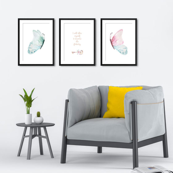 I Will Allow Myself To Become The Flutterby Trio Prints - Image 4