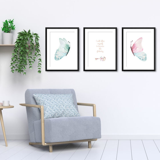 I Will Allow Myself To Become The Flutterby Trio Prints - Image 5