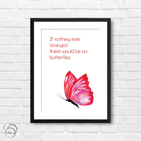 If Nothing Ever Changed Butterfly Quote Print