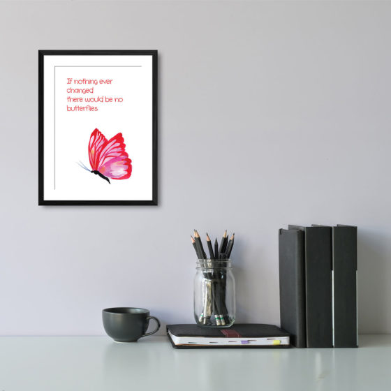 If Nothing Ever Changed Butterfly Quote Print - Image 2