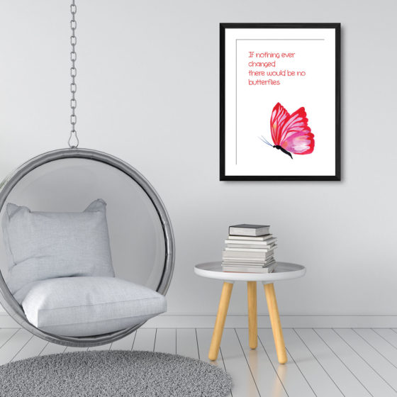 If Nothing Ever Changed Butterfly Quote Print - Image 3