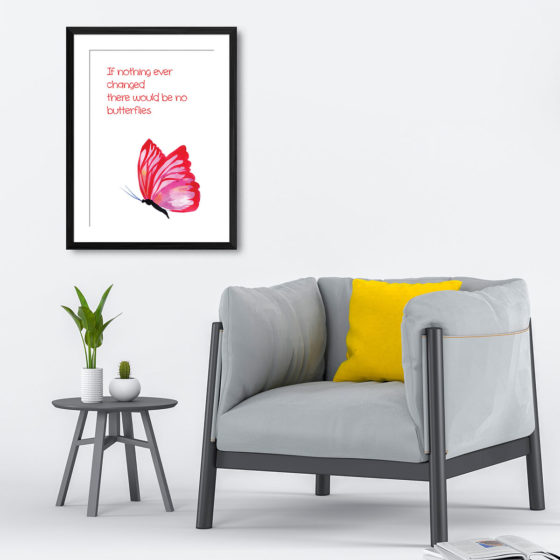 If Nothing Ever Changed Butterfly Quote Print - Image 4