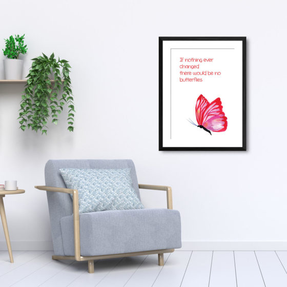 If Nothing Ever Changed Butterfly Quote Print - Image 5
