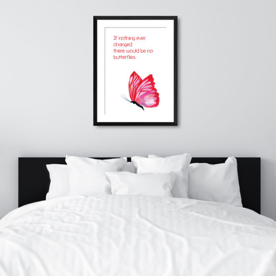If Nothing Ever Changed Butterfly Quote Print - Image 6