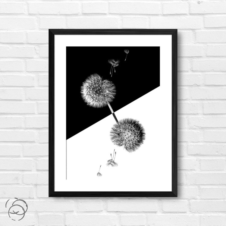 Inverted Blooming Dandelion Print