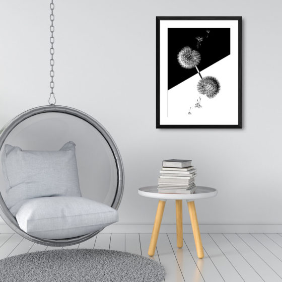 Inverted Blooming Dandelion Print - Image 3