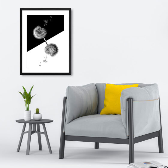 Inverted Blooming Dandelion Print - Image 4