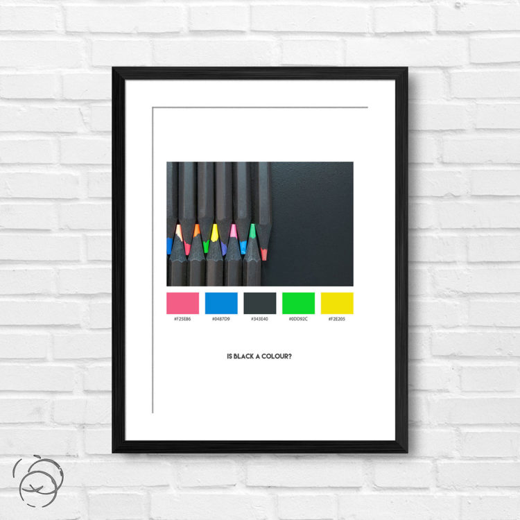 Is Black A Colour Palette Print