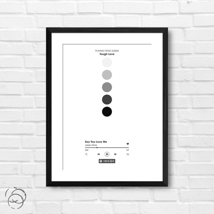 Jessie Ware Tough Love Say You Love Me Spotify Track Print