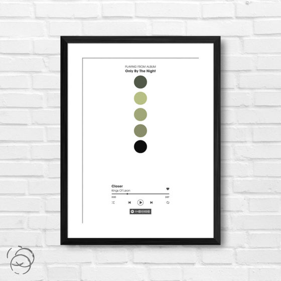 Kings Of Leon Only By The Night Closer Spotify Track Print