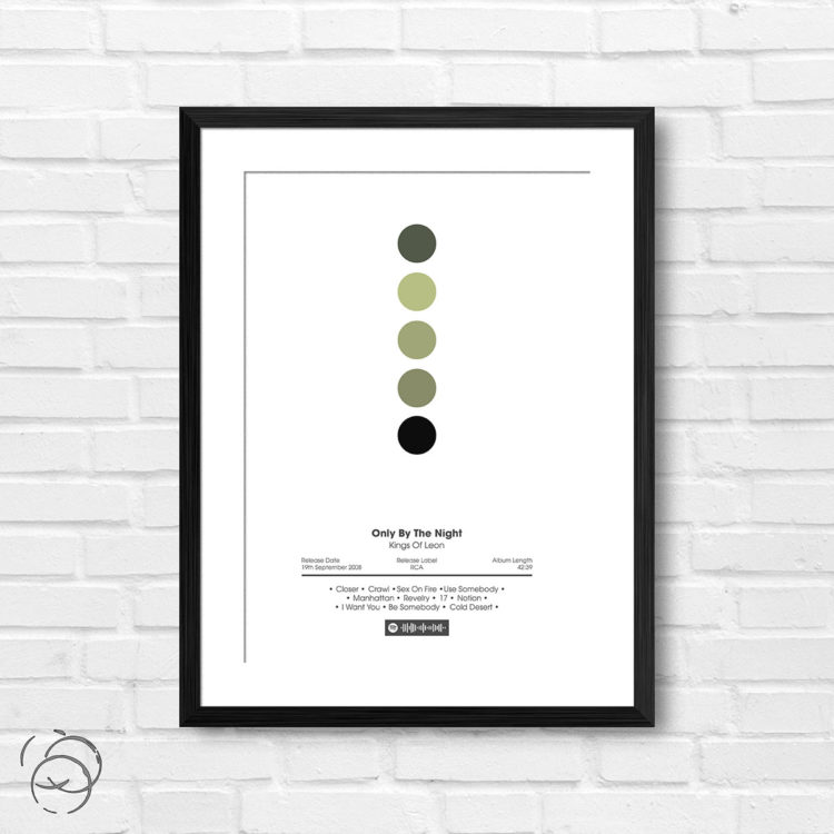 Kings Of Leon Only By The Night Spotify Album Print