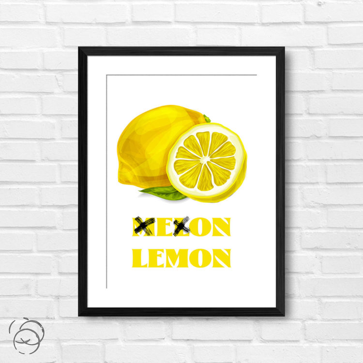 Lemon Not Melon Print