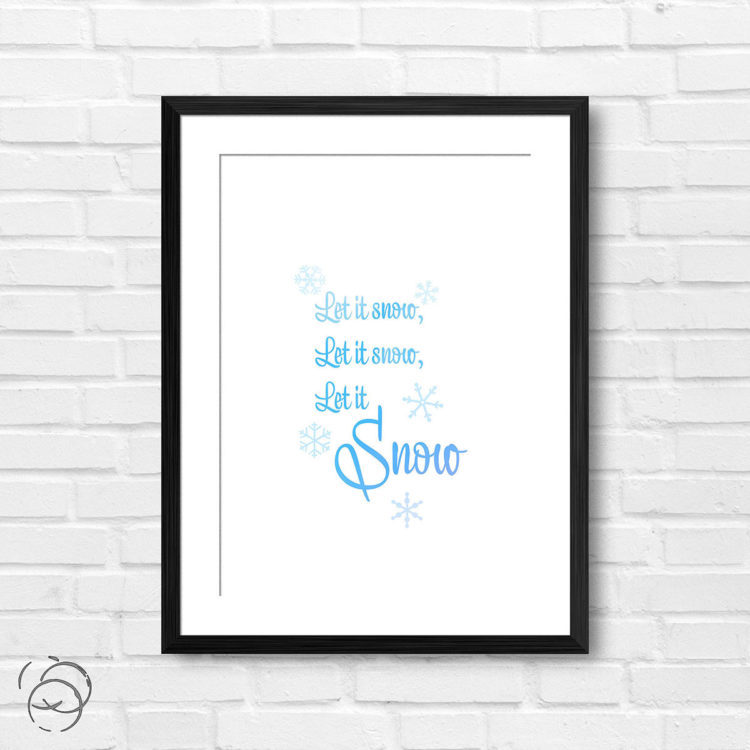 Let It Snow Snowflake Christmas Print