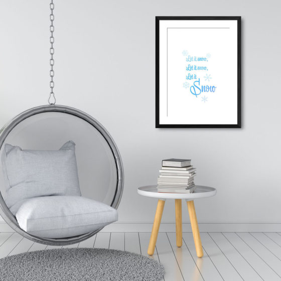 Let It Snow Snowflake Christmas Print - Image 3