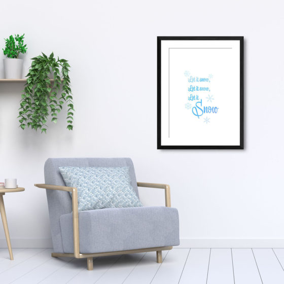 Let It Snow Snowflake Christmas Print - Image 5