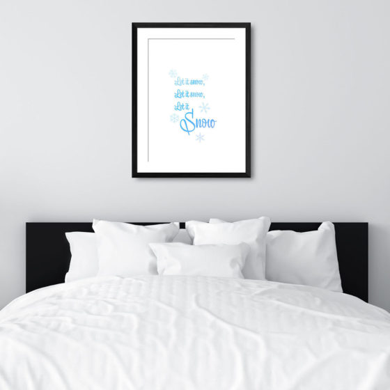 Let It Snow Snowflake Christmas Print - Image 6
