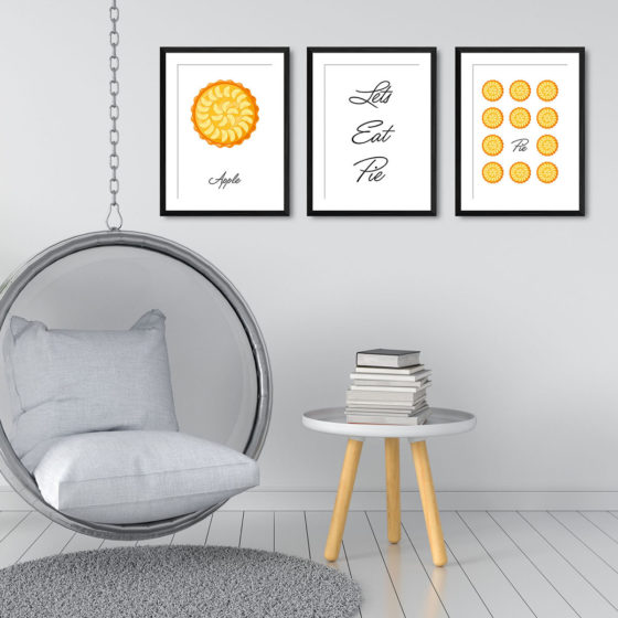 Lets Eat Pie, Apple Pie Trio Prints - Image 3