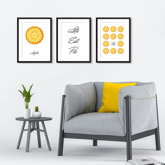 Lets Eat Pie, Apple Pie Trio Prints - Image 4