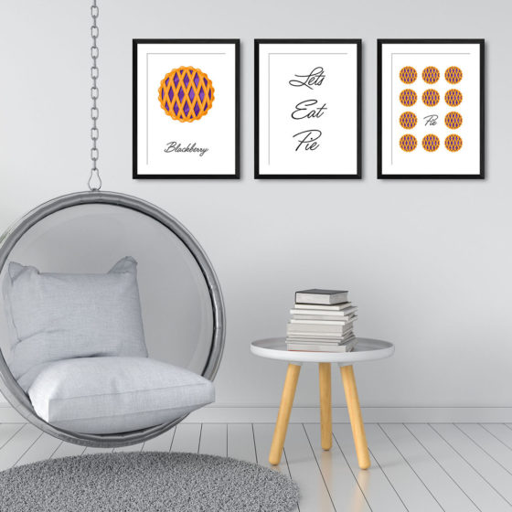 Lets Eat Pie, Blackberry Pie Trio Prints - Image 3