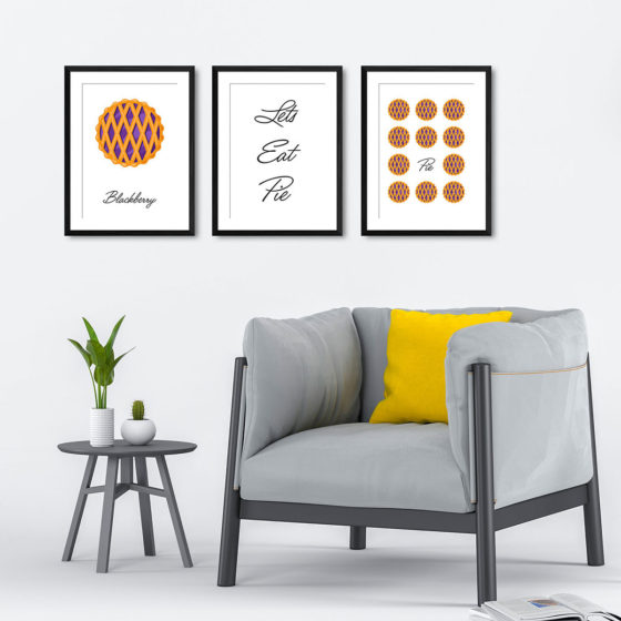 Lets Eat Pie, Blackberry Pie Trio Prints - Image 4