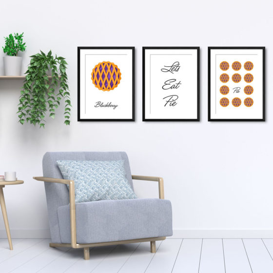 Lets Eat Pie, Blackberry Pie Trio Prints - Image 5