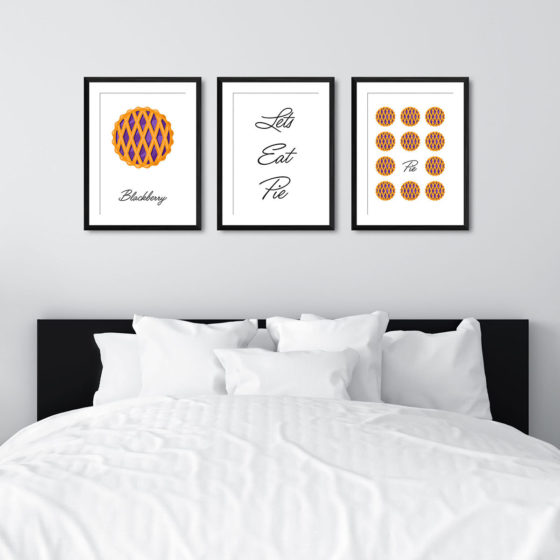 Lets Eat Pie, Blackberry Pie Trio Prints - Image 6