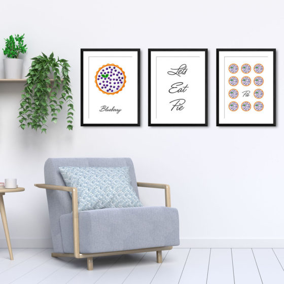 Lets Eat Pie, Blueberry Pie Trio Prints - Image 5
