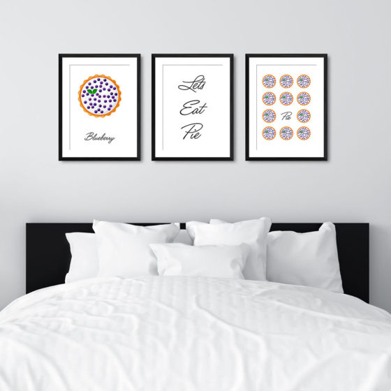 Lets Eat Pie, Blueberry Pie Trio Prints - Image 6