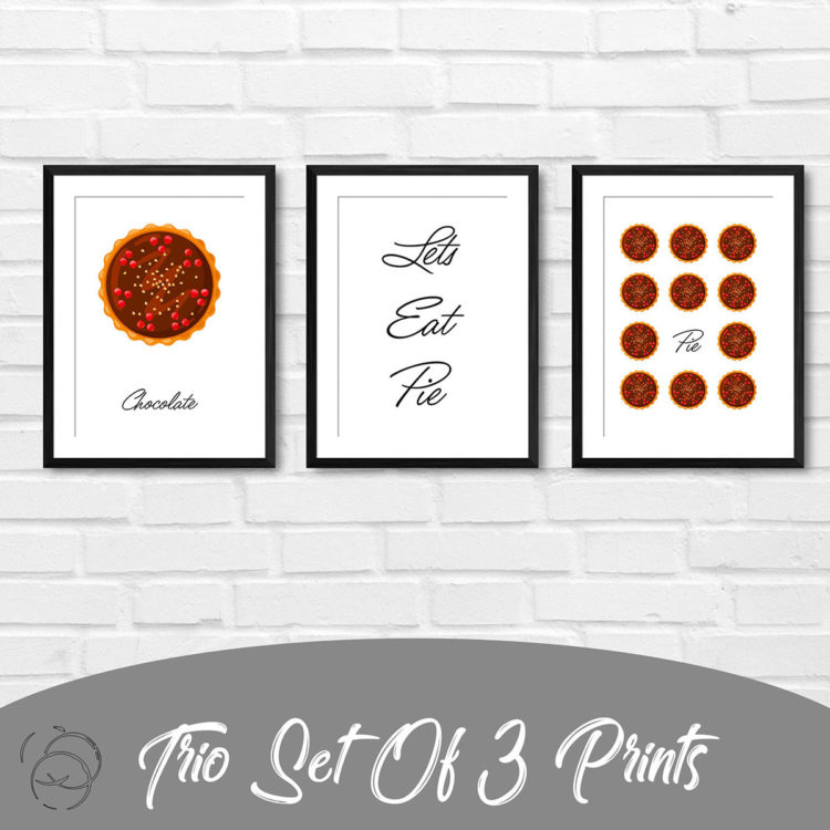 Lets Eat Pie, Chocolate Pie Trio Prints