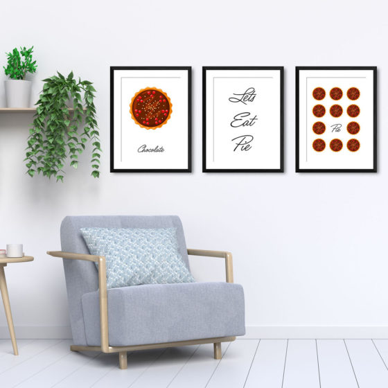 Lets Eat Pie, Chocolate Pie Trio Prints - Image 5