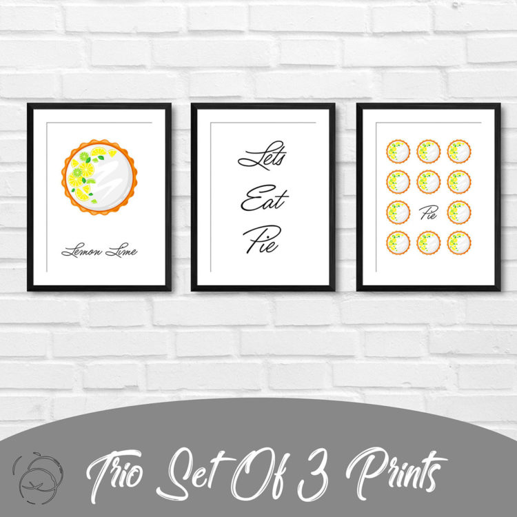 Lets Eat Pie, Lemon Lime Pie Trio Prints