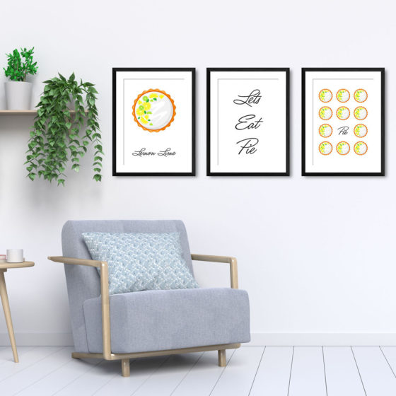Lets Eat Pie, Lemon Lime Pie Trio Prints - Image 5