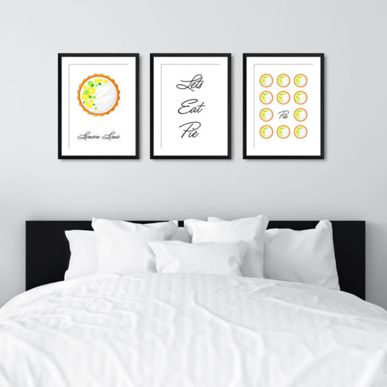 Lets Eat Pie, Lemon Lime Pie Trio Prints - Image 6