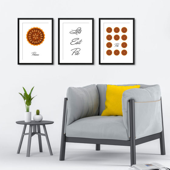 Lets Eat Pie, Pecan Pie Trio Prints - Image 4