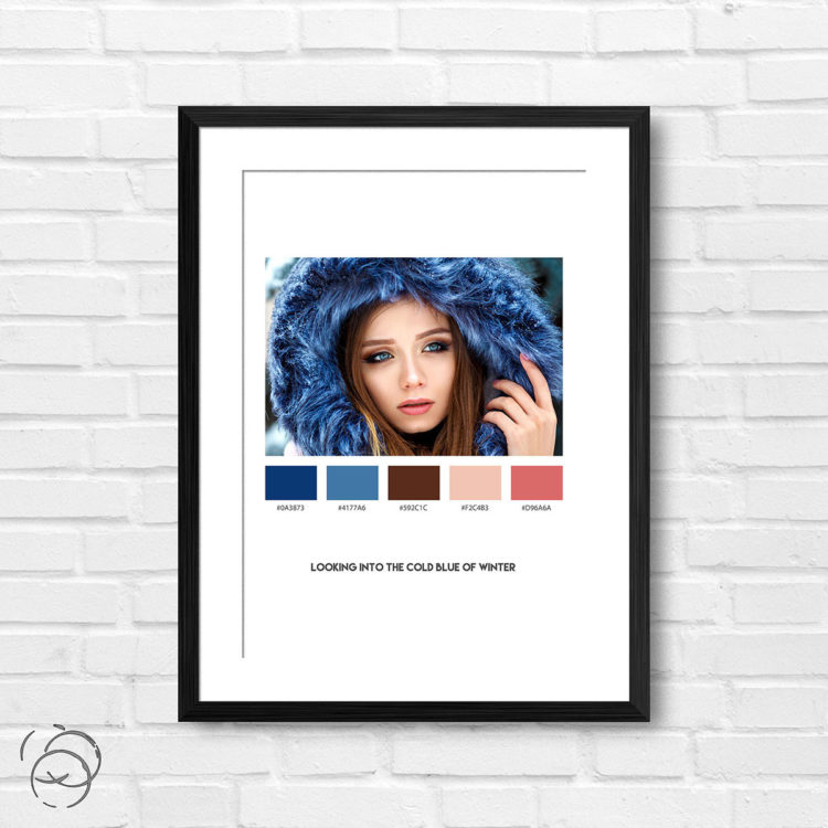 Looking Into The Cold Blue Of Winter Palette Print
