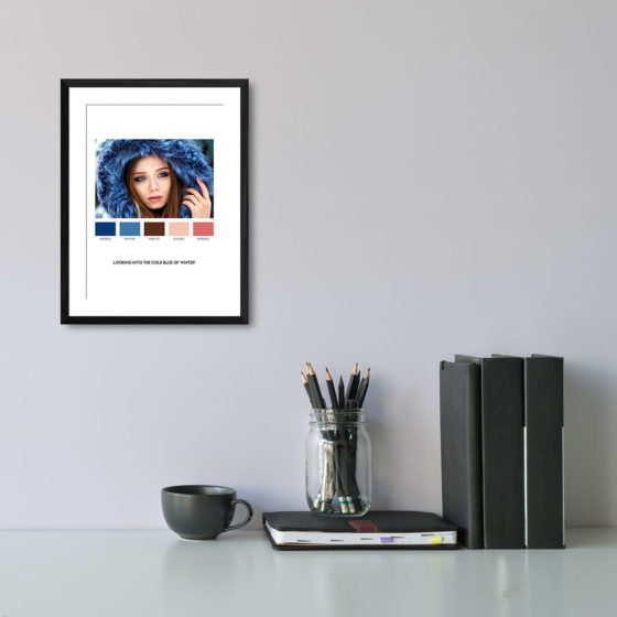Looking Into The Cold Blue Of Winter Palette Print - Image 2