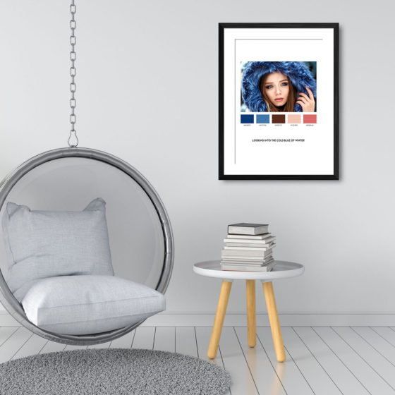 Looking Into The Cold Blue Of Winter Palette Print - Image 3