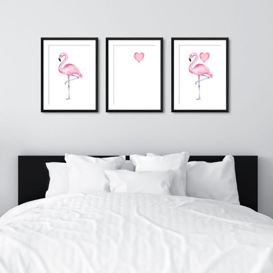 Love Pink Flamingos Trio Prints - Image 6