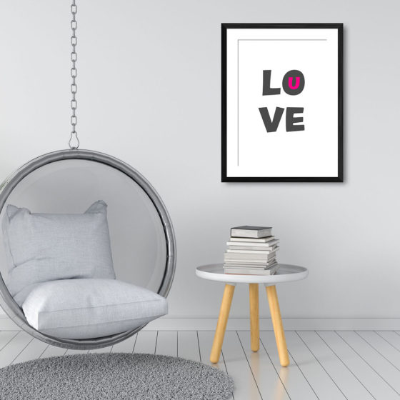 Love U Minimalist Print - Image 3