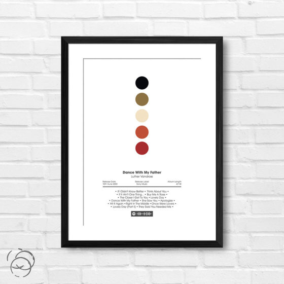 Luther Vandross Dance With My Father Spotify Album Print