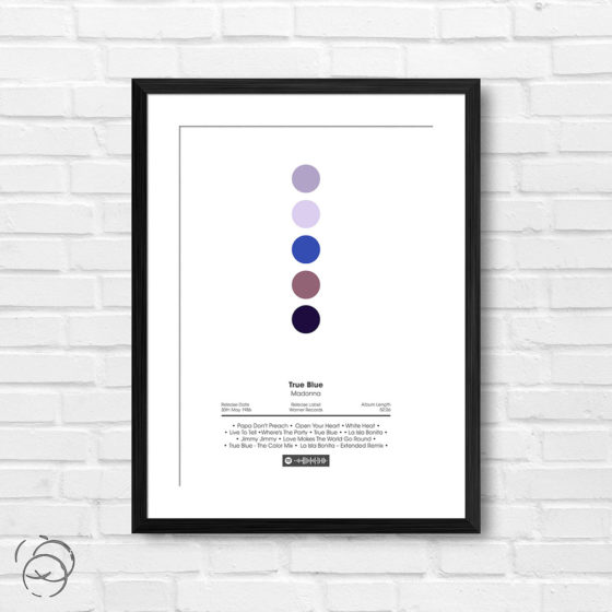 Madonna True Blue Spotify Album Print