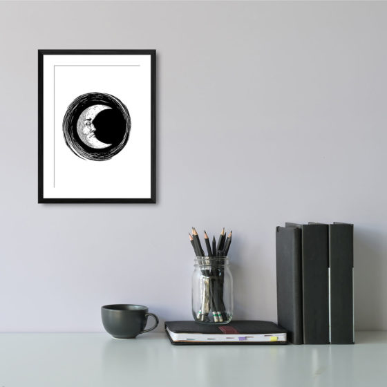 Mystical Moon With Face Print - Image 2