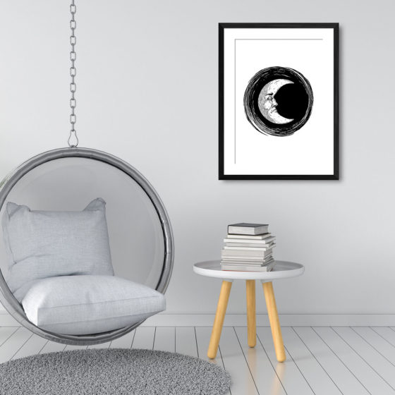 Mystical Moon With Face Print - Image 3
