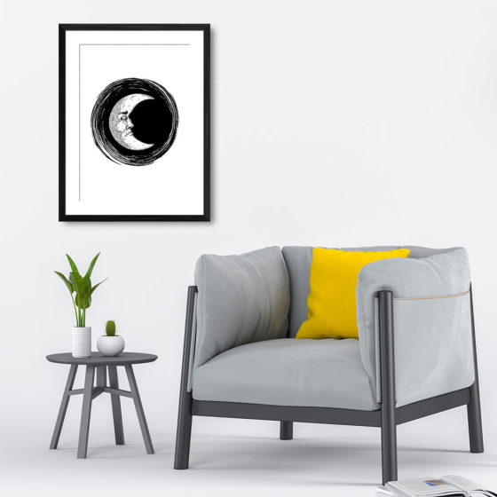 Mystical Moon With Face Print - Image 4