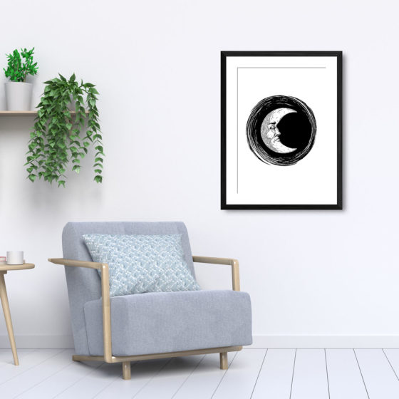 Mystical Moon With Face Print - Image 5